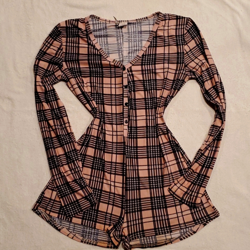 Womans Pajama romper size medium .